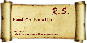 Román Sarolta névjegykártya